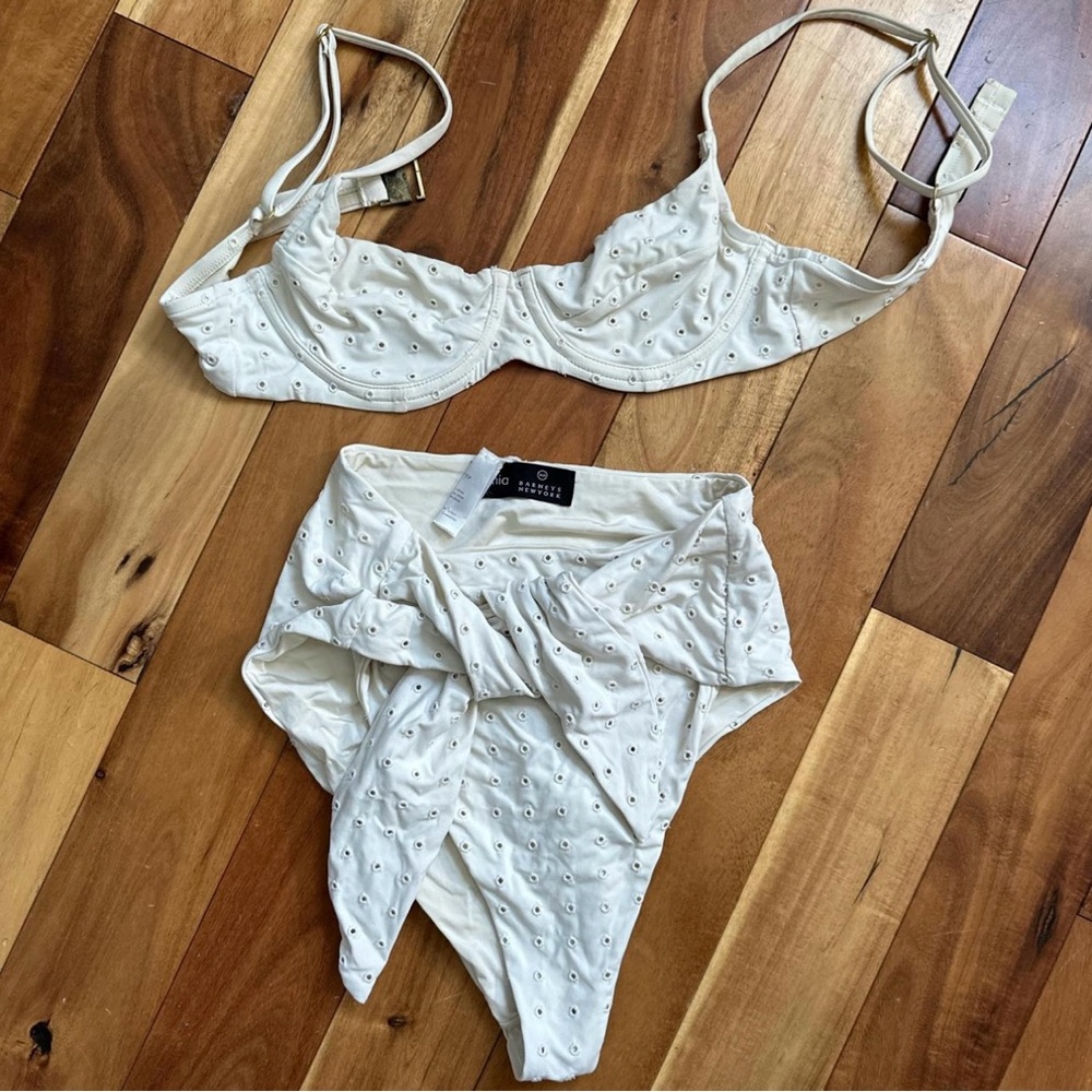 Onia x Barneys White Eyelet Bikini Set